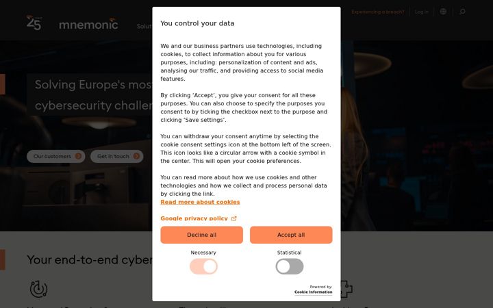 Captura de pantalla de mnemonic.io