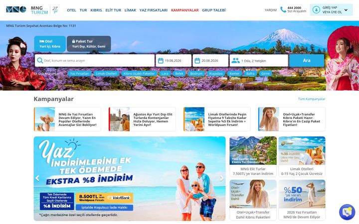 Screenshot of mngturizm.com