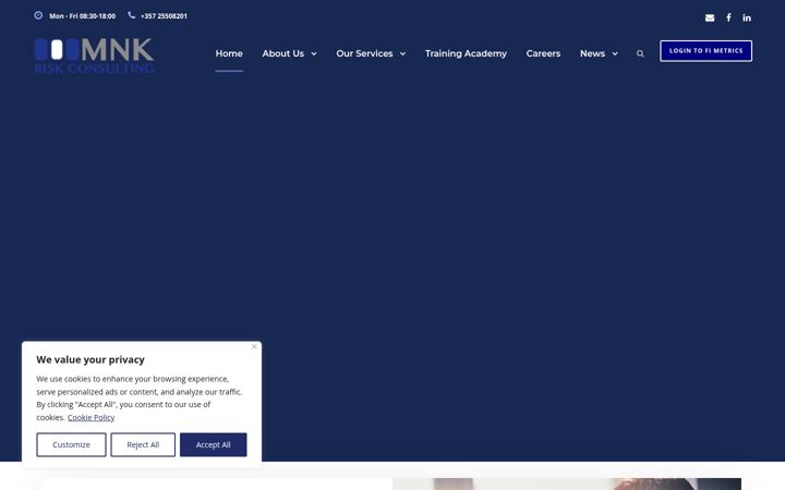Screenshot of mnkriskconsulting.com