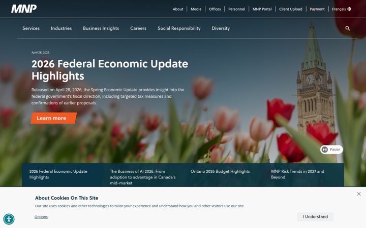 Screenshot of mnp.ca