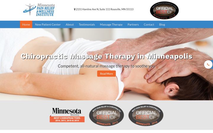 Screenshot of mnpainrelief.com