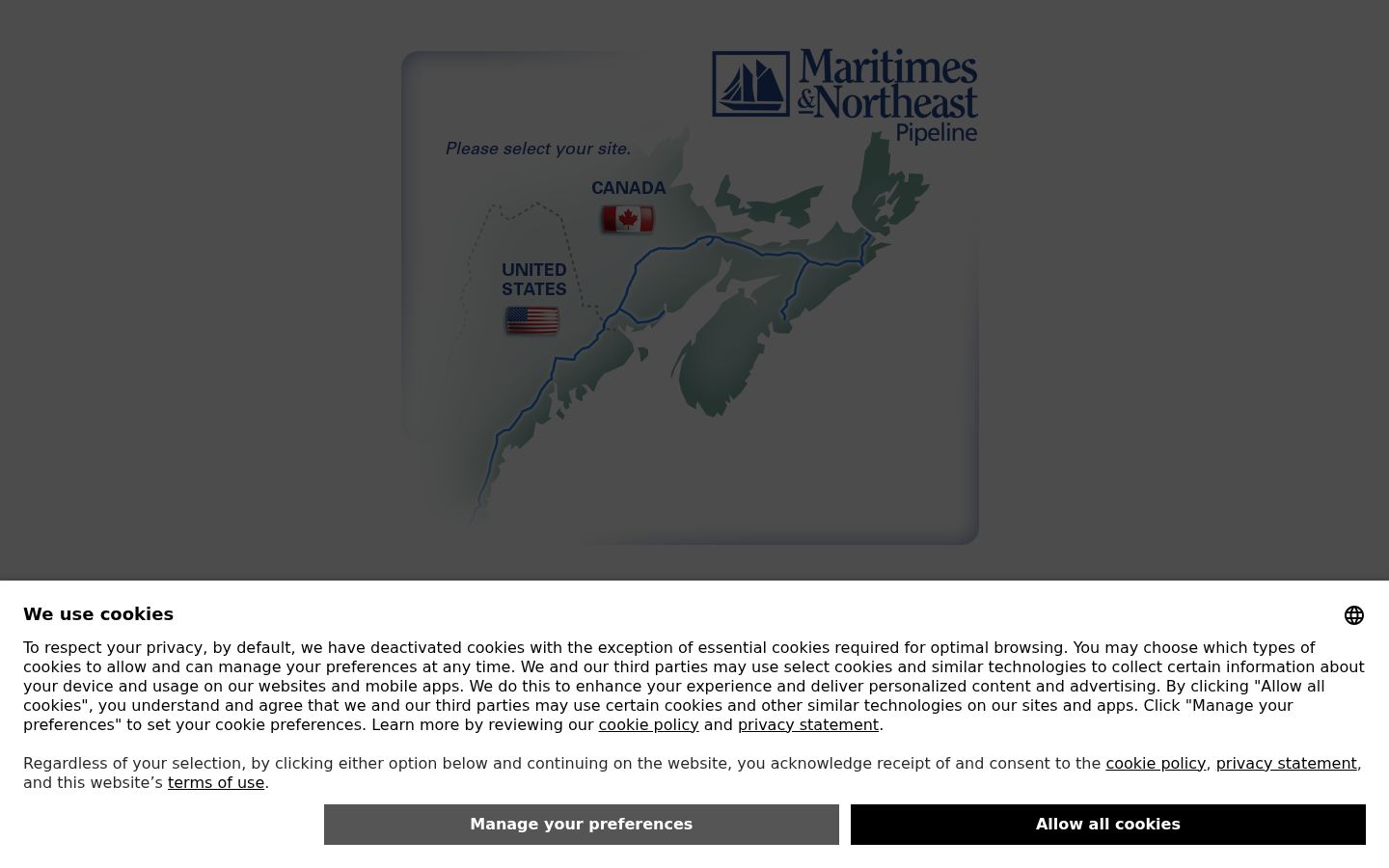 Snímka obrazovky banera súhlasu zobrazeného pred akoukoľvek interakciou