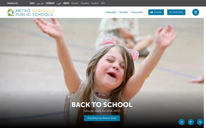 Screenshot of mnps.org