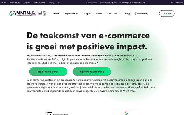Screenshot of mntn-digital.nl