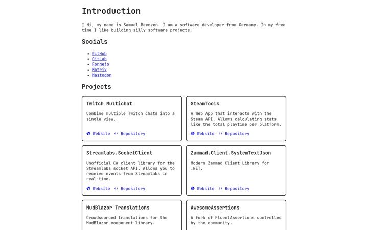 Screenshot of mnzn.dev