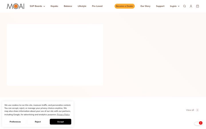 Screenshot of moaiboards.com