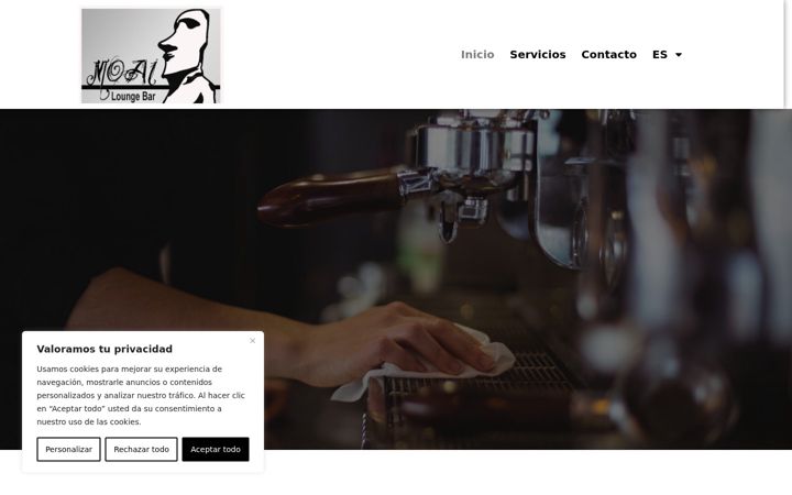 Screenshot of moaicafeteria.com