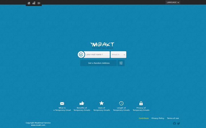 Screenshot of moakt.com