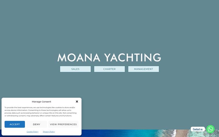 Screenshot of moanayachting.com