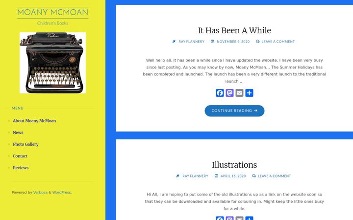Screenshot of moanymcmoan.com