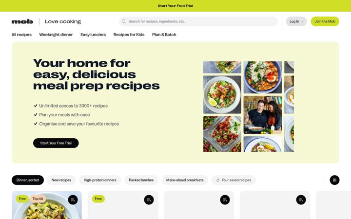 Screenshot von mob.co.uk