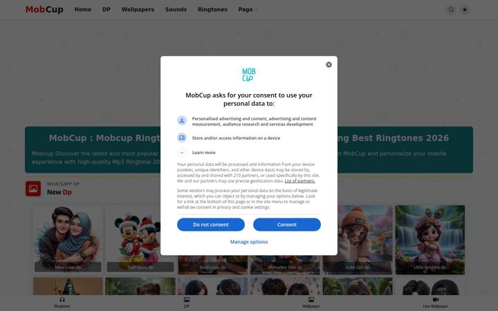Screenshot di mobcup.com.co