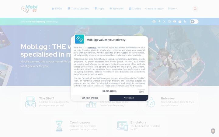 Screenshot of mobi.gg