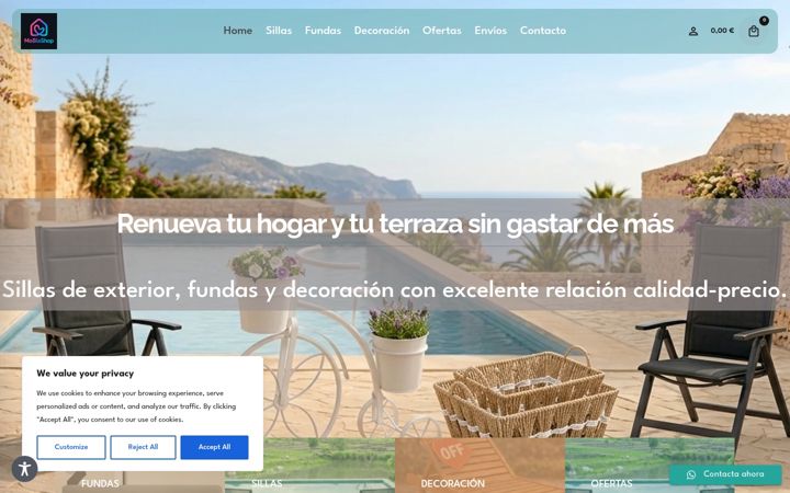 Screenshot of mobiashop.com