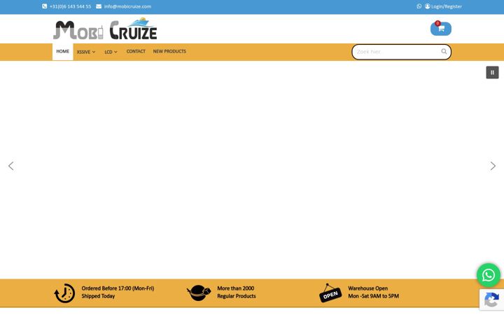 Screenshot of mobicruize.com