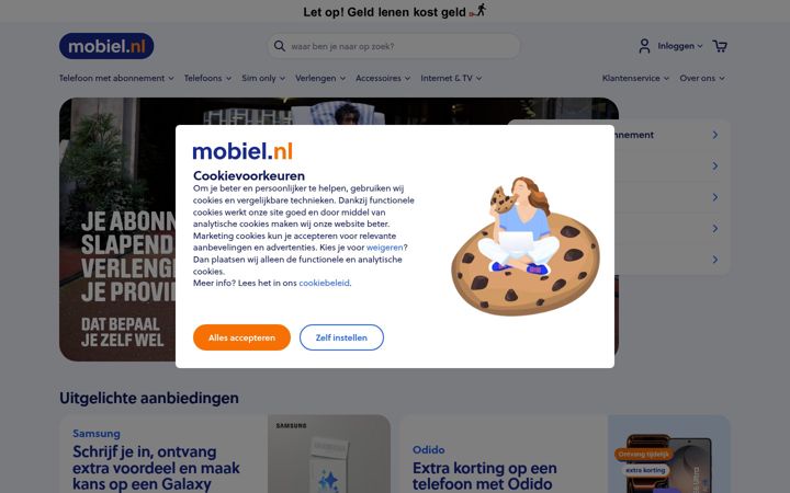 Skjermbilde av mobiel.nl
