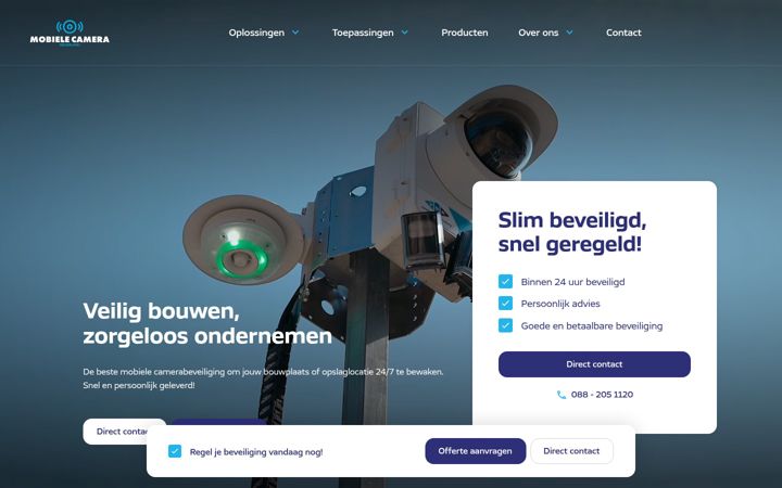 Snímek obrazovky mobielecameranederland.nl