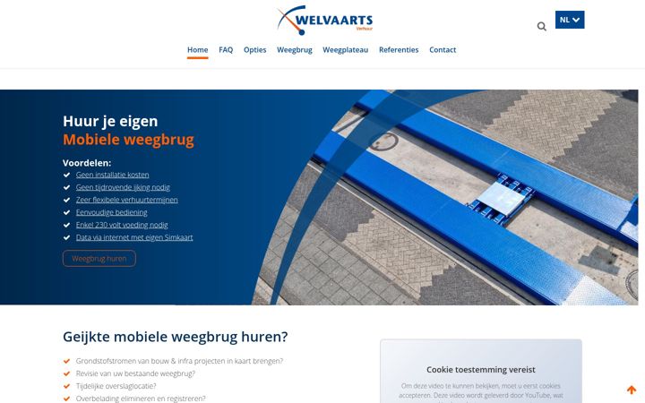 Kuvakaappaus sivustosta mobieleweegbrughuren.nl