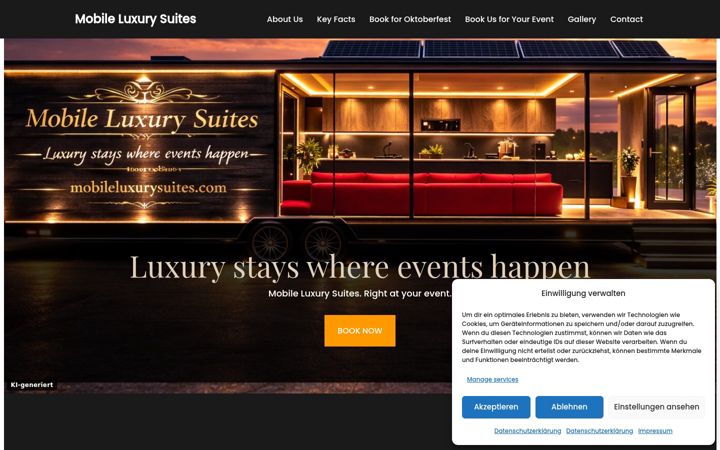 Screenshot of mobile-luxury-suites.com