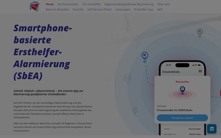 Screenshot of mobile-retter.de