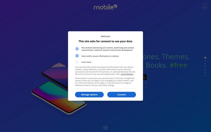 Snimka zaslona za mobile9.com