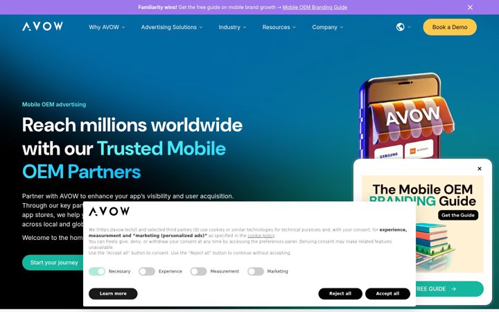 Screenshot di mobileadstrk.com