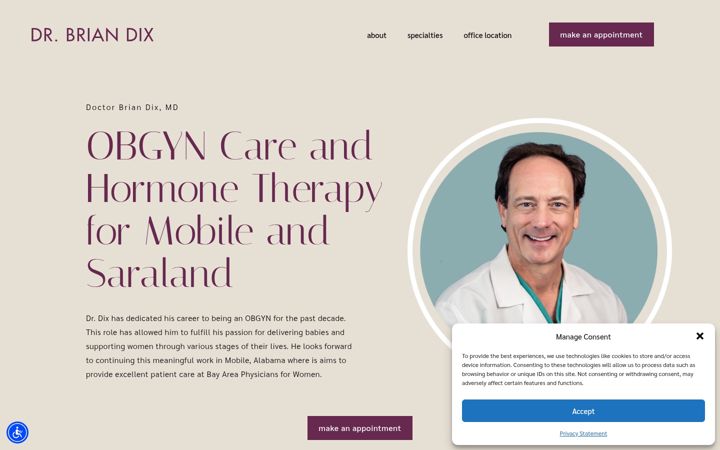 Screenshot of mobilealobgyn.com
