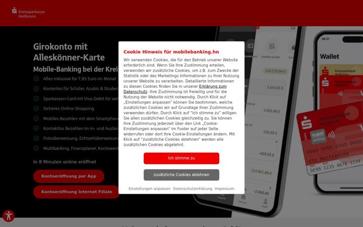 Screenshot of mobilebanking.hn