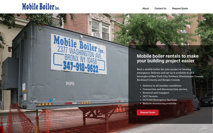 Screenshot of mobileboilerinc.com