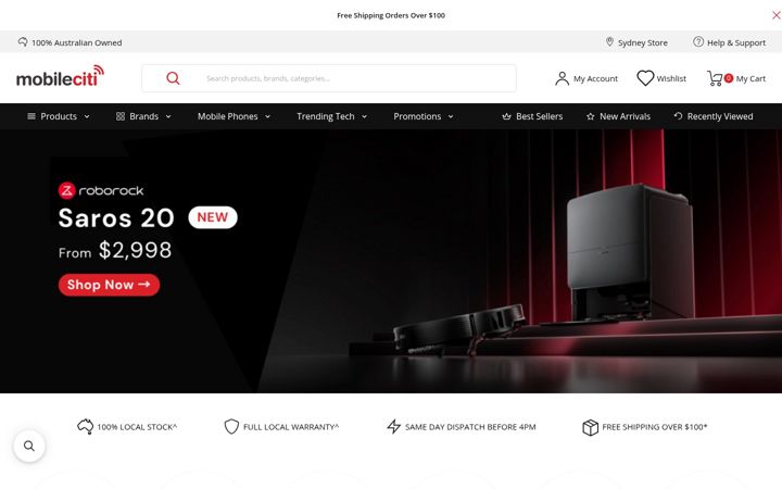 Screenshot of mobileciti.com.au