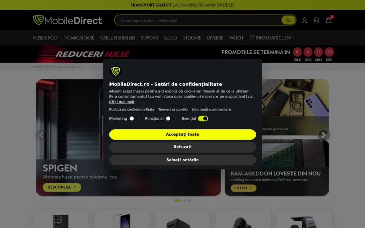 Screenshot ta' mobiledirect.ro