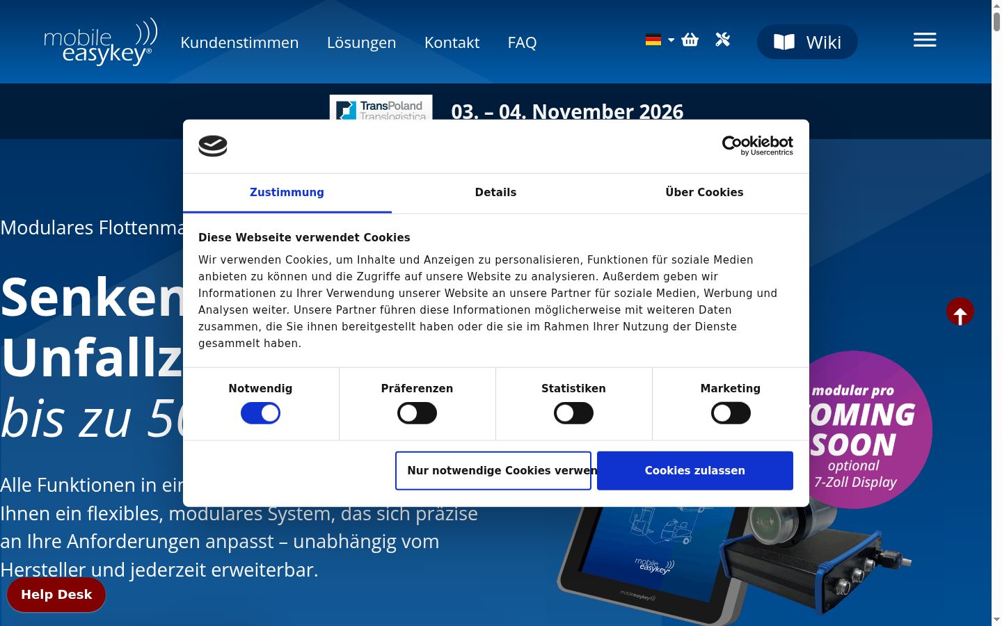 Screenshot tal-banner tal-kunsens muri qabel kwalunkwe interazzjoni