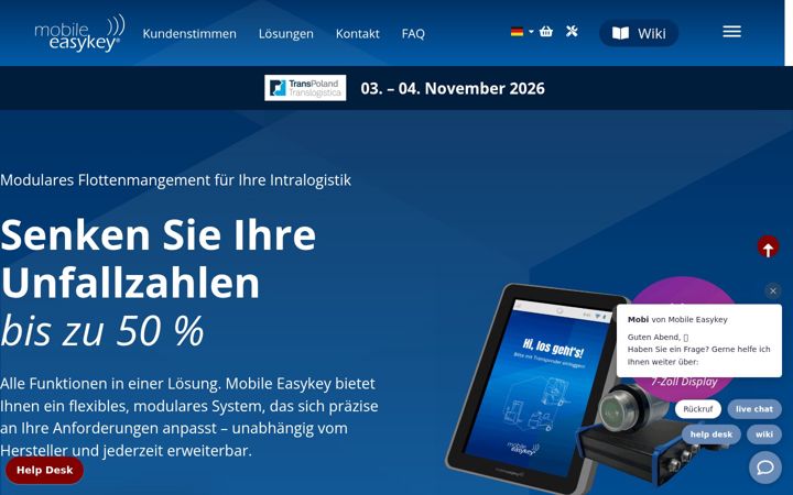 Screenshot ta' mobileeasykey.de