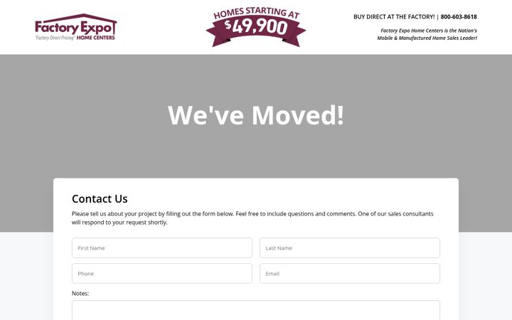 Screenshot of mobilehomeexpo.com
