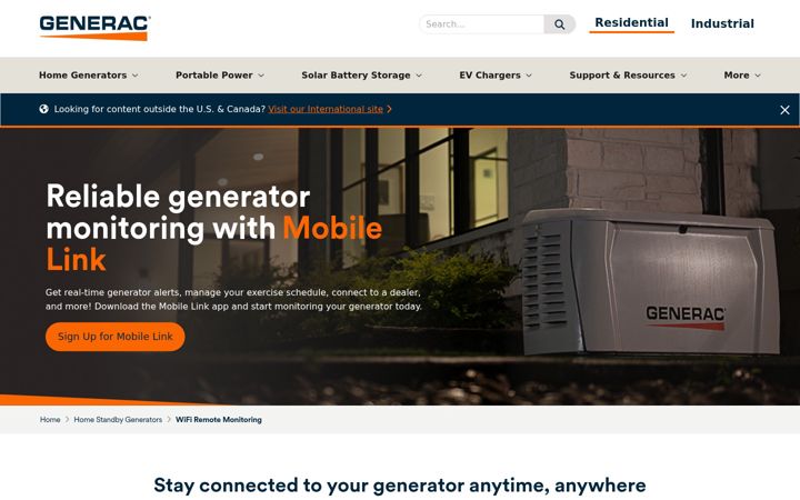 Screenshot of mobilelinkgen.com