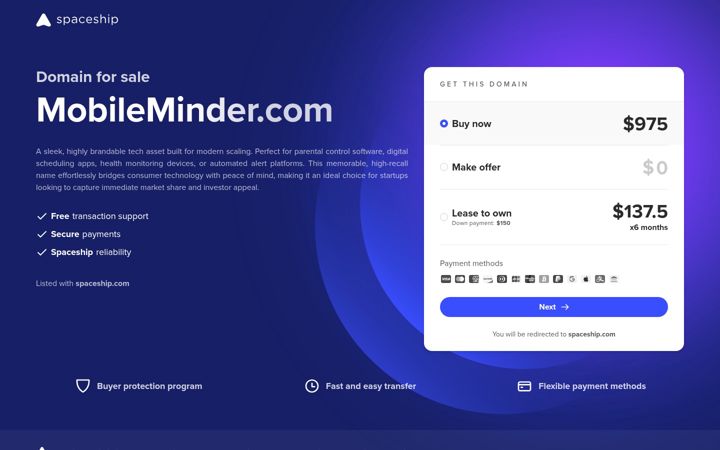 Screenshot of mobileminder.com