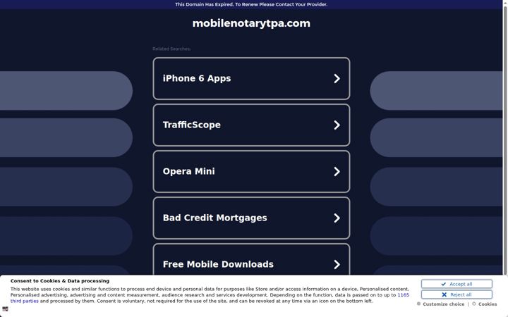 Skjámynd af mobilenotarytpa.com