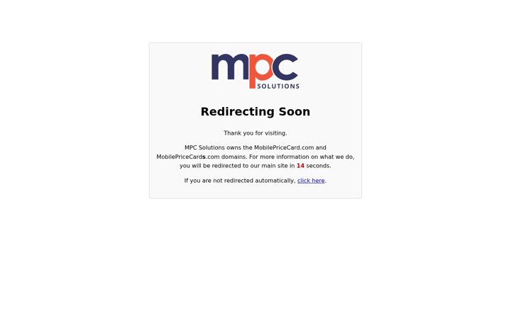 Screenshot του mobilepricecards.com