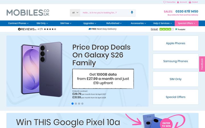 Screenshot of mobiles.co.uk
