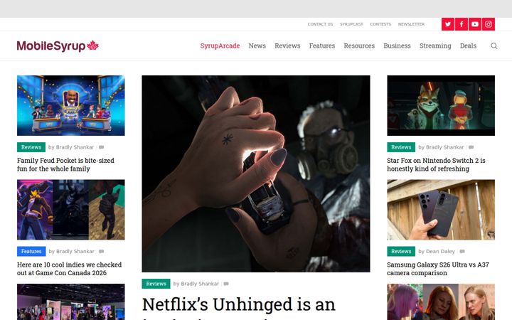 Screenshot of mobilesyrup.com