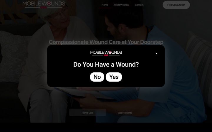 Screenshot of mobilewoundsusa.com