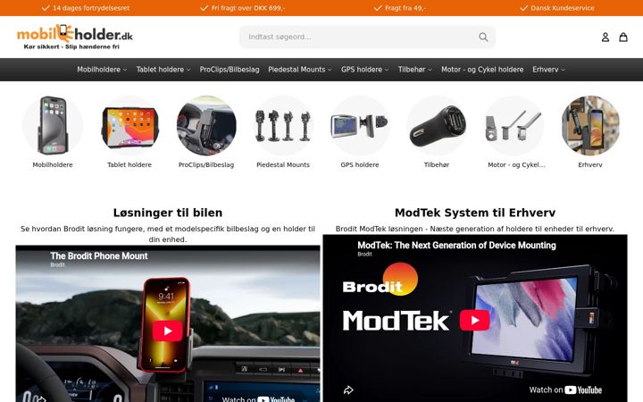 Screenshot of mobilholder.dk
