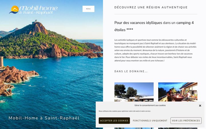 Screenshot of mobilhomesaintraphael.com