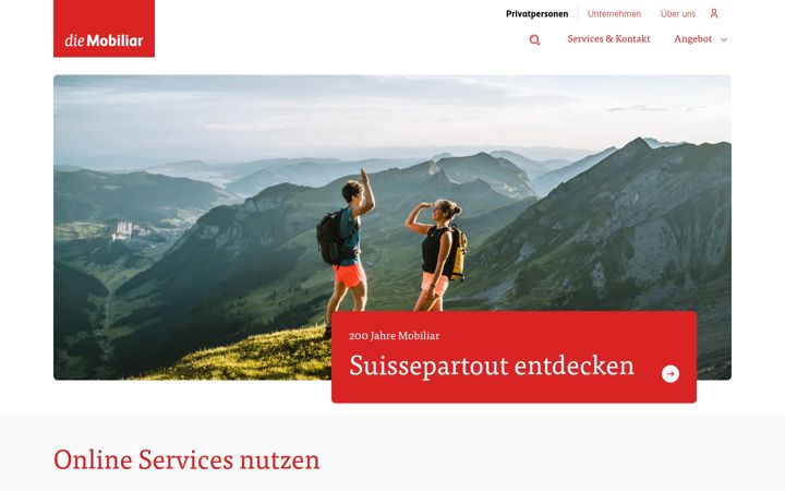 Screenshot of mobiliar.ch
