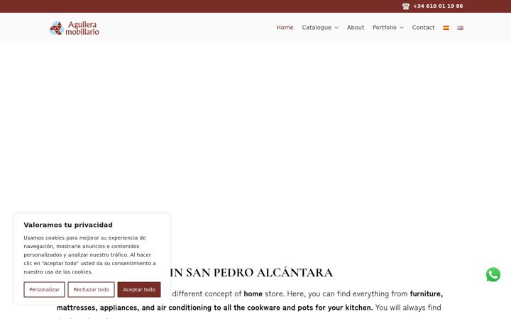 Screenshot of mobiliarioaguilera.com