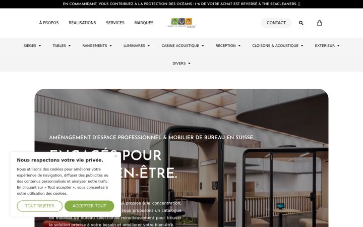 Screenshot of mobilier-bureau-suisse.com