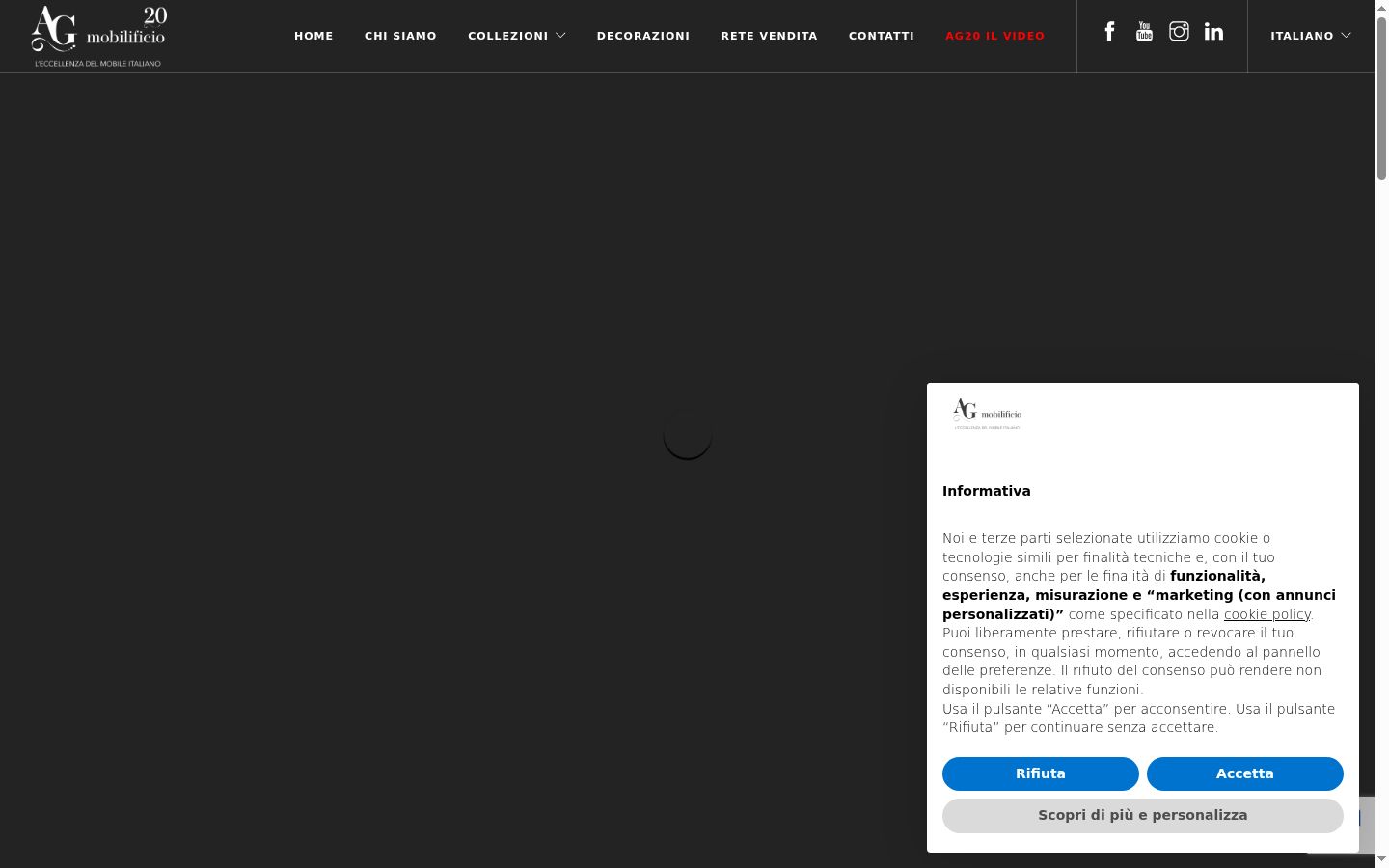 Captura de ecrã do banner de consentimento apresentado antes de qualquer interação
