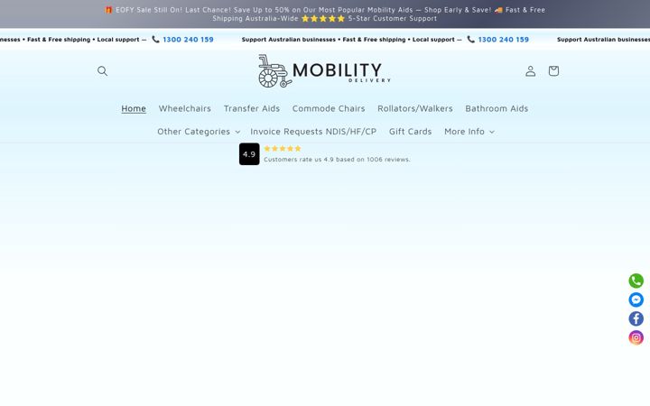 Screenshot of mobilitydelivery.com.au
