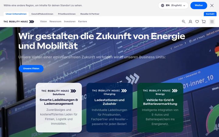 Posnetek zaslona mobilityhouse.com