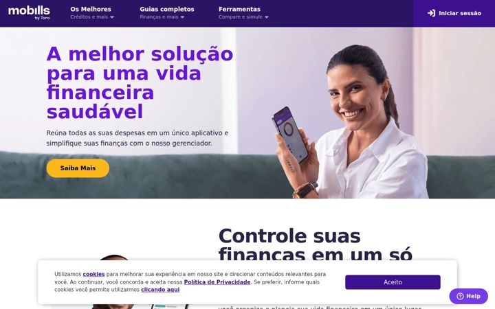 Captura de pantalla de mobills.com.br